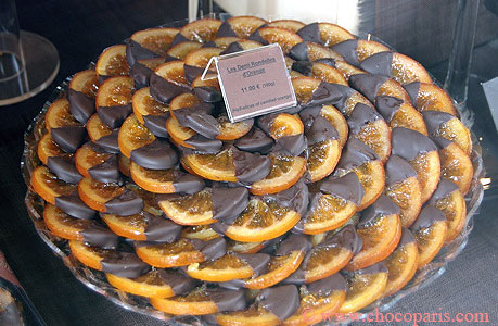 Chocolate-dipped orange slices Chocolate-covered orange slices