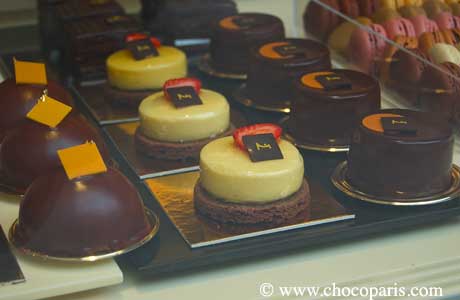 pastries in the window at La Maison du Chocolat pastries in the window at La Maison du Chocolat