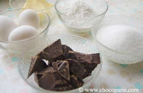 gâteau fondant au chocolat - ingredients gâteau fondant au chocolat - ingredients