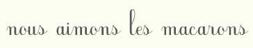 nous aimons les macarons