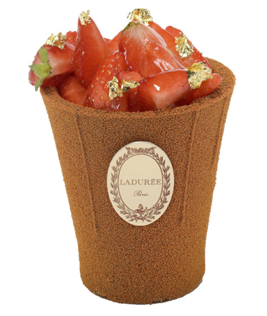Ladurée: le petit pot de fraise | chocolate cup and strawberries